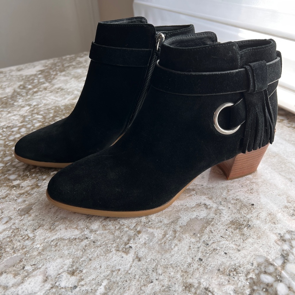 Rebecca Minkoff Black Suede Ankle Boots